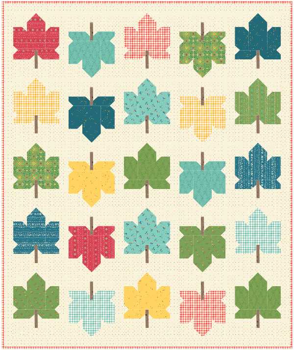 Falling Leaves Quilt Kit – Featuring First Blooms by Heather Peterson