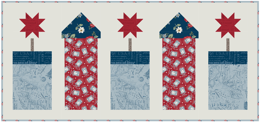 Firework Frenzy Table Runner Kit Featuring Independence by RBD Designers | 18" x 39"