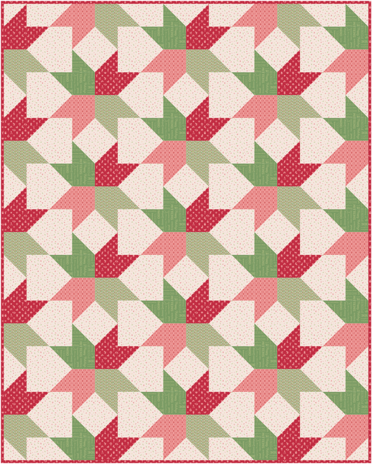 Forever Stars Quilt Kit | 64" x 80" Throw | Home Town Holiday by Lori Holt | Riley Blake Designs