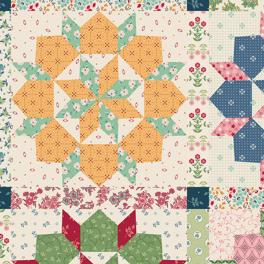 Family Reunion Star Quilt Home Dec Fabric – Lori Holt – Bee in My Bonnet – HD18416-MULTI