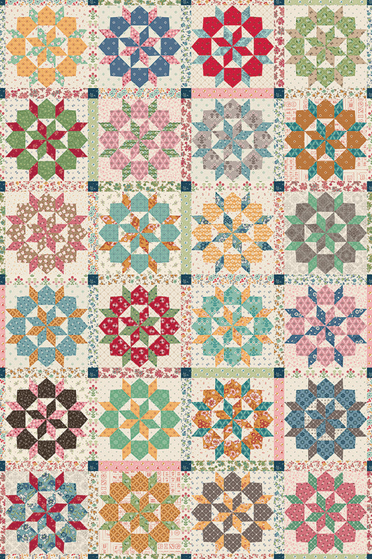 Family Reunion Star Quilt Home Dec Fabric – Lori Holt – Bee in My Bonnet – HD18416-MULTI