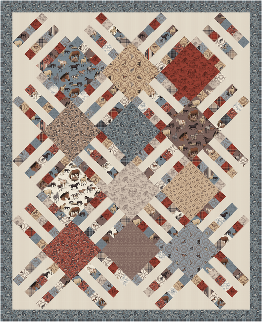 Home Awaits Twin Quilt Kit (71" x 85") featuring Horseshoe Creek by RBD Designers - 50% Deposit December 2026 Preorder