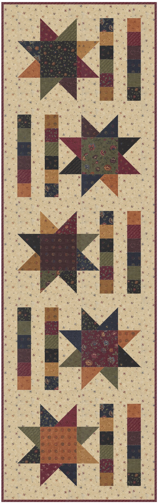 Hopscotch Table Runner Kit β 50% Deposit Preorder β Honeysuckle Farm by Kansas Troubles β Moda Fabrics β Antler Quilt Designs