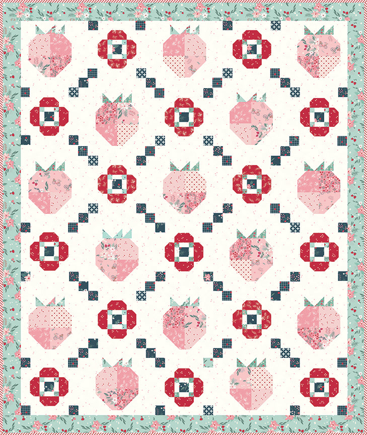 Berry Market Quilt Boxed Kit – KT-15740 – Beverly McCullough – Flamingo Toes – Riley Blake Designs – 76" x 90" Quilt Top