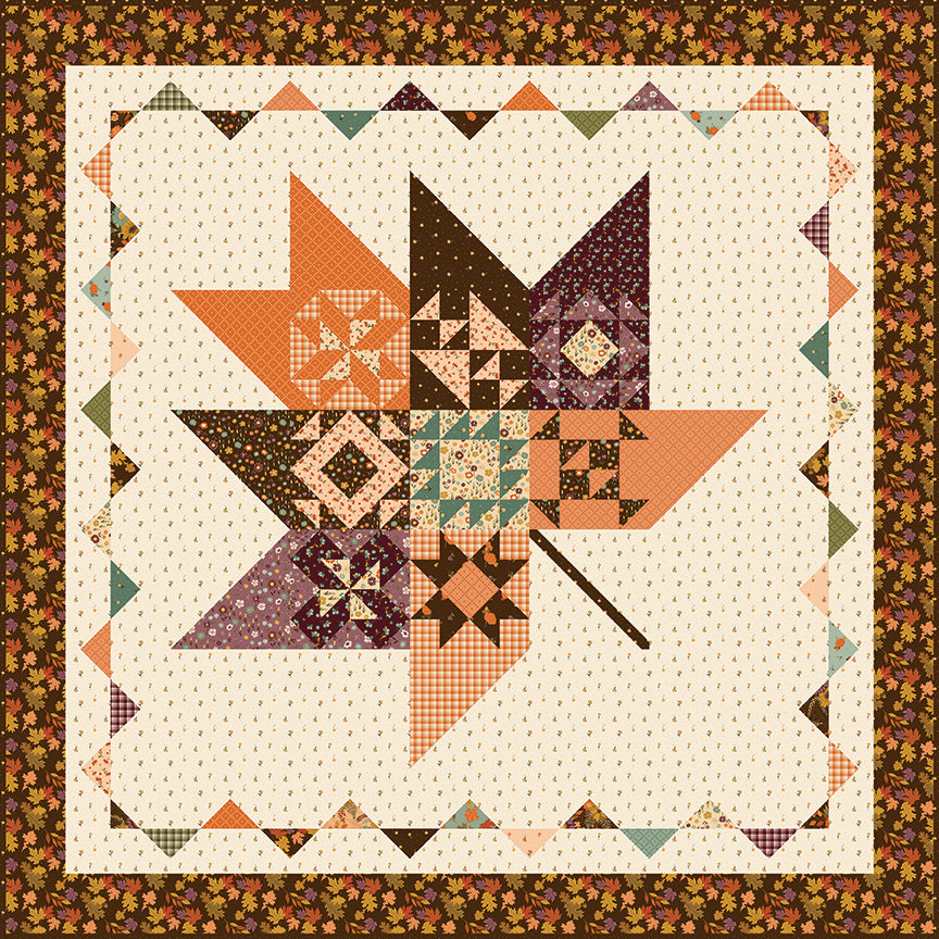 Pressed Leaves Quilt Kit – The Awe of Autumn by Sandy Gervais – Riley Blake Designs