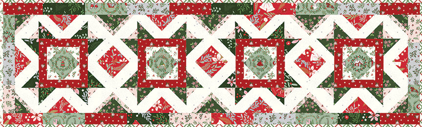 A Little Christmas Runner Kit | Beverly McCullough for Riley Blake Designs – Mistletoe and Holly Collection (18" x 60")