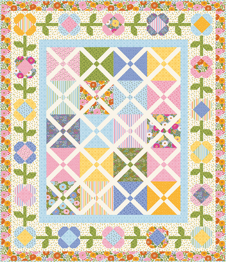Plaid and Posies Quilt Kit – Little Darlin’ by RBD Designers – Pattern by Heather Peterson