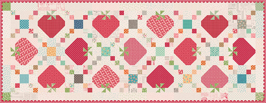 Preorder – Sweet Strawberry Patch Runner Kit by Lori Holt – Featuring Farmer’s Daughter Collection – 33 ½" x 87 ½"
