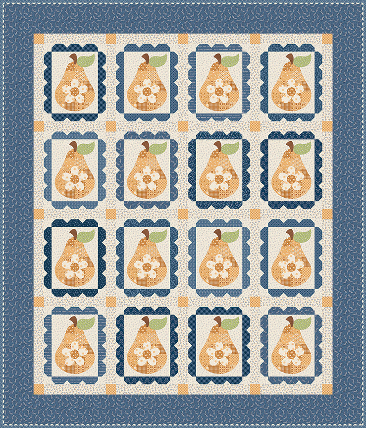 Sweet Golden Pears Quilt Kit – Denim & Daisy by Lori Holt (50