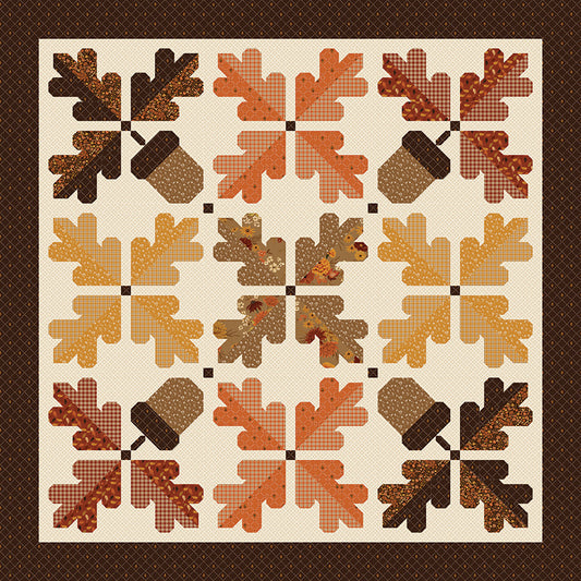 Oak Grove Quilt Kit featuring Acorn & Amber by Sandy Gervais | June 2027 Preorder | 50% Deposit