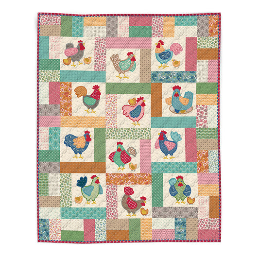 Lori Holt Family Reunion Chicken Salad Machine Embroidery Quilt β USB Only β Bee in My Bonnet β January 2027 Preorder β 50% Deposit