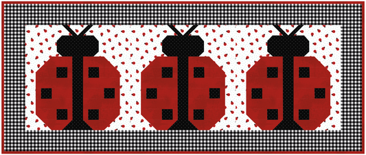 Ladybug Lane Table Runner Kit – 16" x 36" – Little Ladybug – Includes Backing – August 2026 Preorder