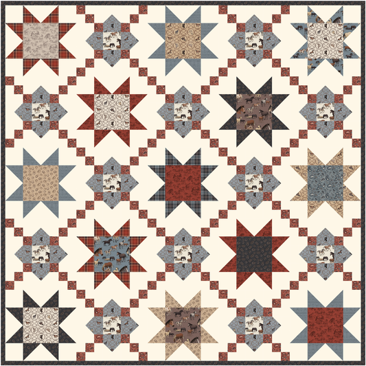 Legacy Quilt Kit (80" x 80") featuring Horseshoe Creek by RBD Designers - 50% Deposit December 2026 Preorder