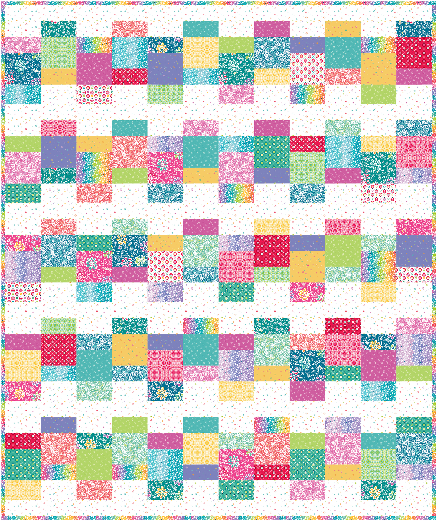 Looking Glass Quilt Kit | Chasing Rainbows by Leslie Ryan | Throw 54½" x 65" | 5" Stacker Friendly | 50% Deposit Preorder | July 2026