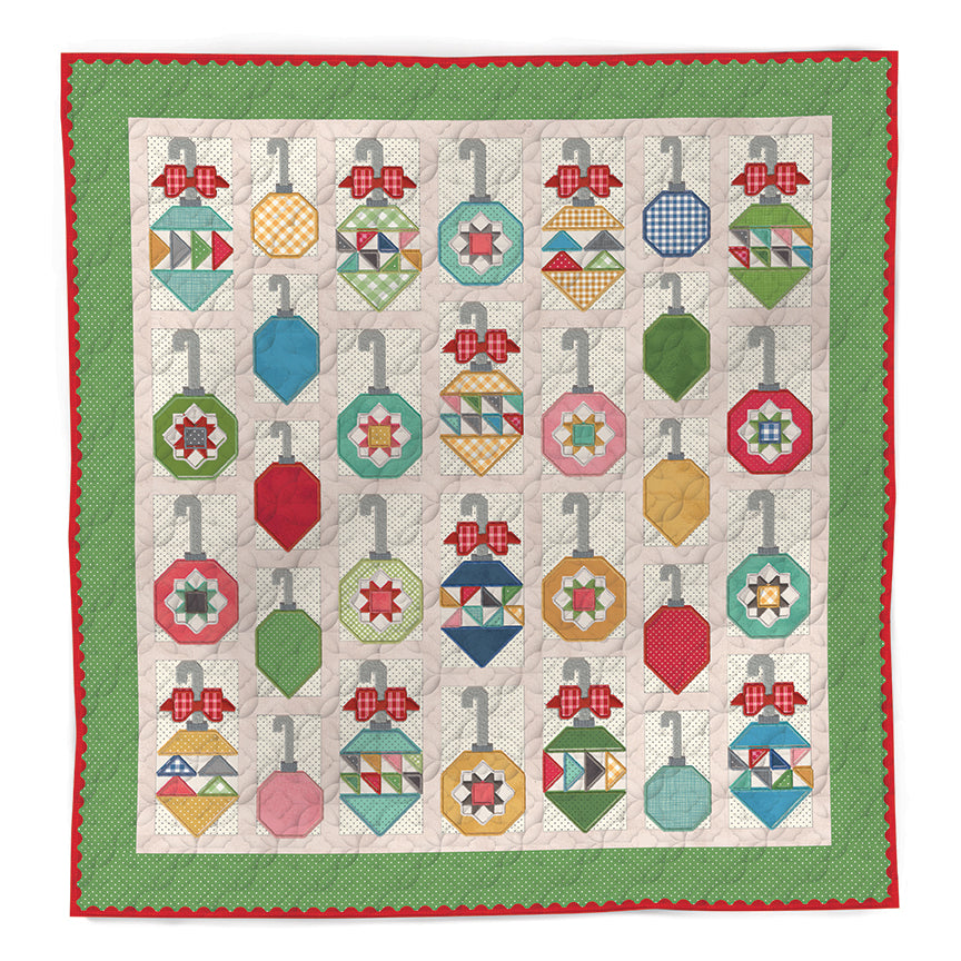 Preorder — Lori Holt “Decorating the Tree” Machine Embroidery Bundle (USB + Fabric-Only Quilt Kit) — Baked With Love — Arriving August 2026