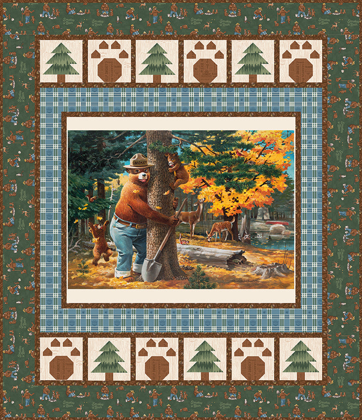 Only You Smokey Bear Panel Quilt Kit | Riley Blake Designs | 50% Deposit Preorder | May 2027