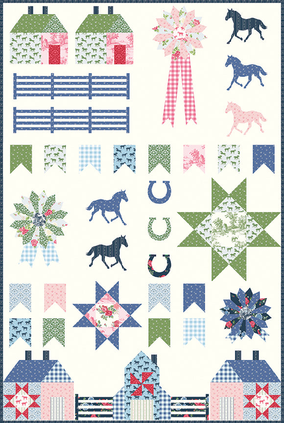 🧵 Bluegrass Sampler Quilt Pattern – Melissa Mortenson – Riley Blake Designs – 48" x 72"