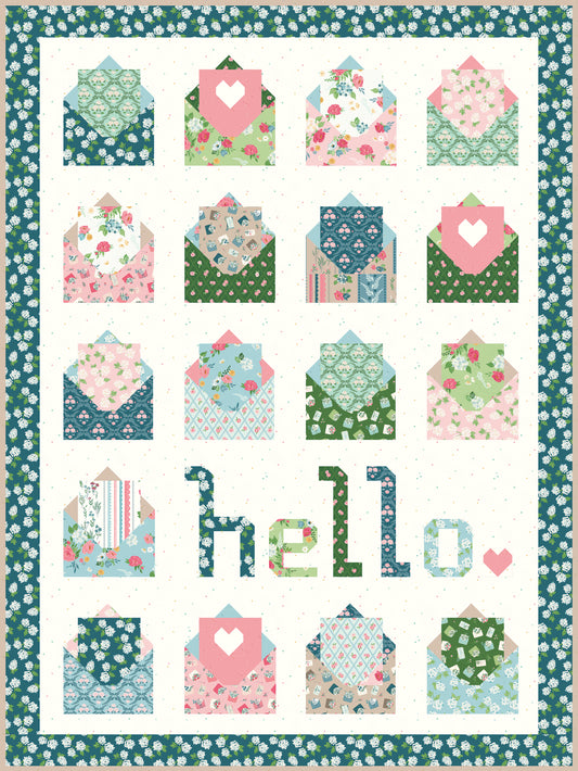 Yours Truly Quilt Kit • 60" x 80" • Correspondence Fabric • Preorder April 2026
