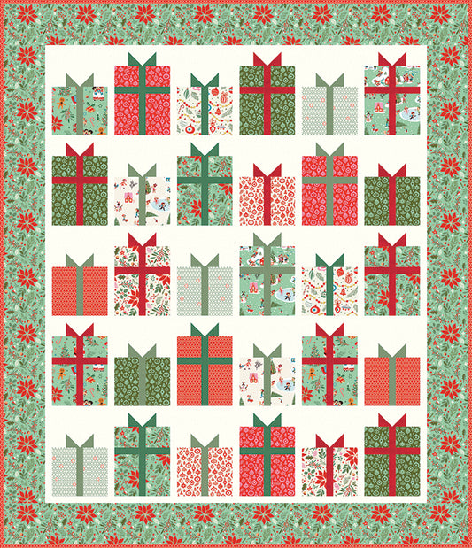 Christmas Present Quilt Kit – Christmas Cheer | 67" x 78" | 50% Deposit Preorder | May 2027