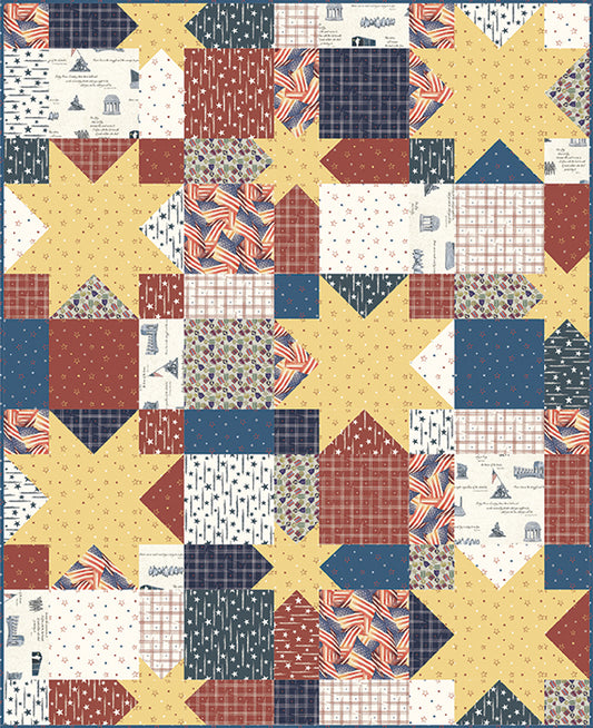Stargazer Quilt Pattern | Running Doe Quilts for Villa Rosa Designs