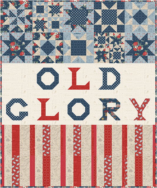 Preorder β Old Glory Quilt Kit Backing Set β Independence Wide Back by Riley Blake Designs