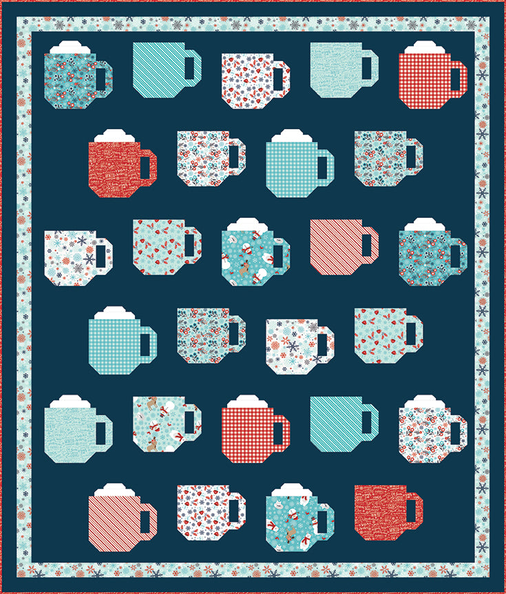 PREORDER Mod Mugs Quilt Backing Set – Swiss Dot Red Wide Back