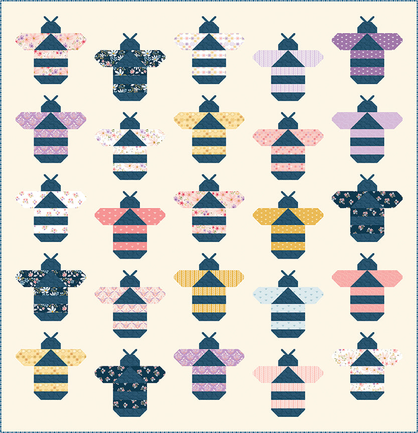 Beatrice Quilt Backing Set Sweet as Honey Cream or Midnight | Riley Blake Fabric | 50% Deposit Preorder
