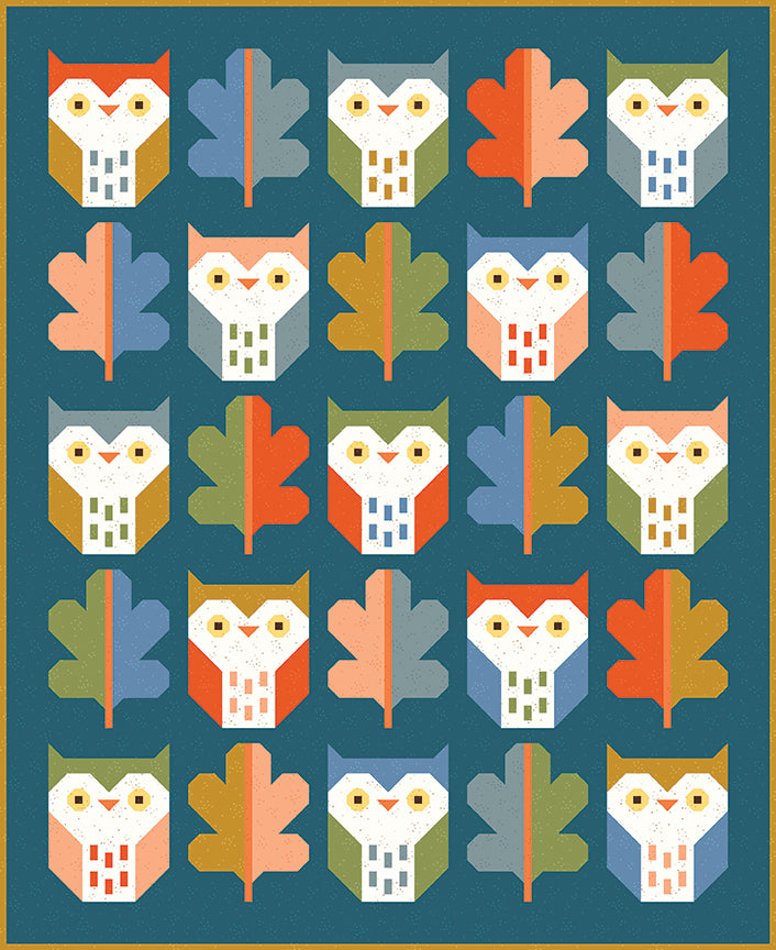 Night Owl Quilt Kit – Scattered-A-Cross | 51 1/2" x 62 1/2" Throw | 50% Deposit Preorder (Nov 2026)