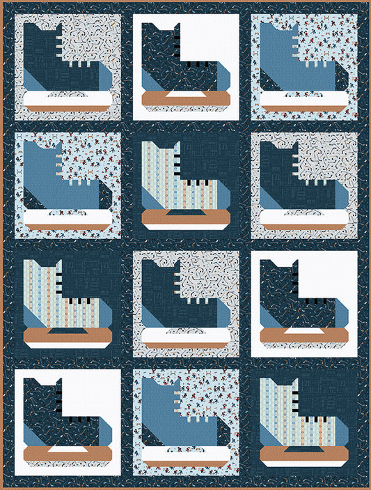 Steel and Ice Quilt Kit β 50% Deposit January 2027 Preorder | Hometown Heroes by Jennifer Long for Riley Blake Designs