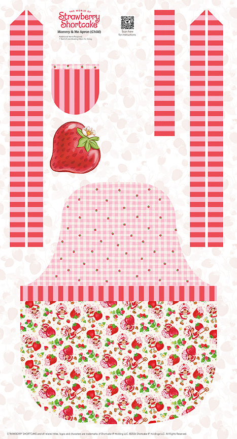The World of Strawberry Shortcake™ Child Apron Panel – November 2026 Preorder – 50% Deposit