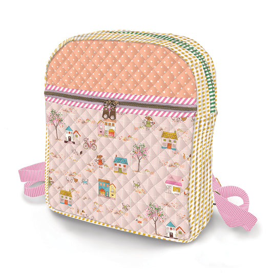 Blue Backpack ( 11 1/2" W x 13 1/2" H x 4" D) Kit - Ashmere by Minki Kim - 50% Deposit January 2027 Preorder