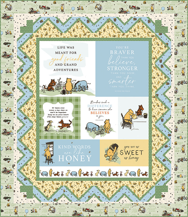 Winnie the Pooh Wrapped in Love Quilt Kit – Echo Park for Riley Blake Designs (Preorder)