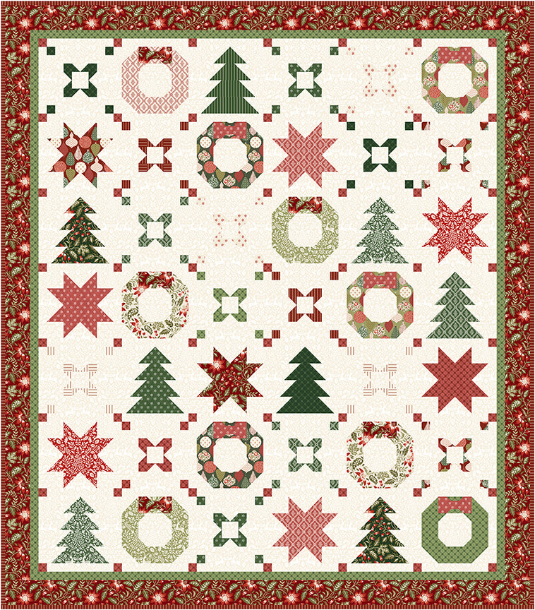 Holiday Social Quilt Kit – Tales of Yuletide by Laura Ashley | 65" x 74" | 50% Deposit Preorder | June 2027