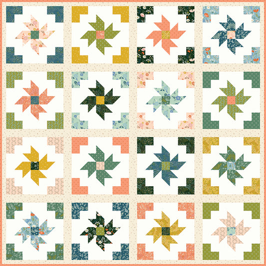 Floral Hall Quilt Kit β 64" x 64" Throw β 50% Deposit β December 2026 Preorder