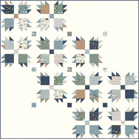 Paw Tracks Quilt Kit Featuring Upper Pines by Deena Rutter for Riley Blake Designs - February 2027 Preorder