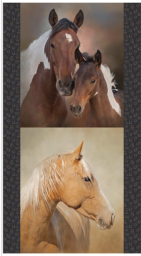Horseshoe Creek Double Horse Panel #2 23 1/2" x 43 1/2" | Riley Blake | 50% Deposit Preorder (Dec 2026)