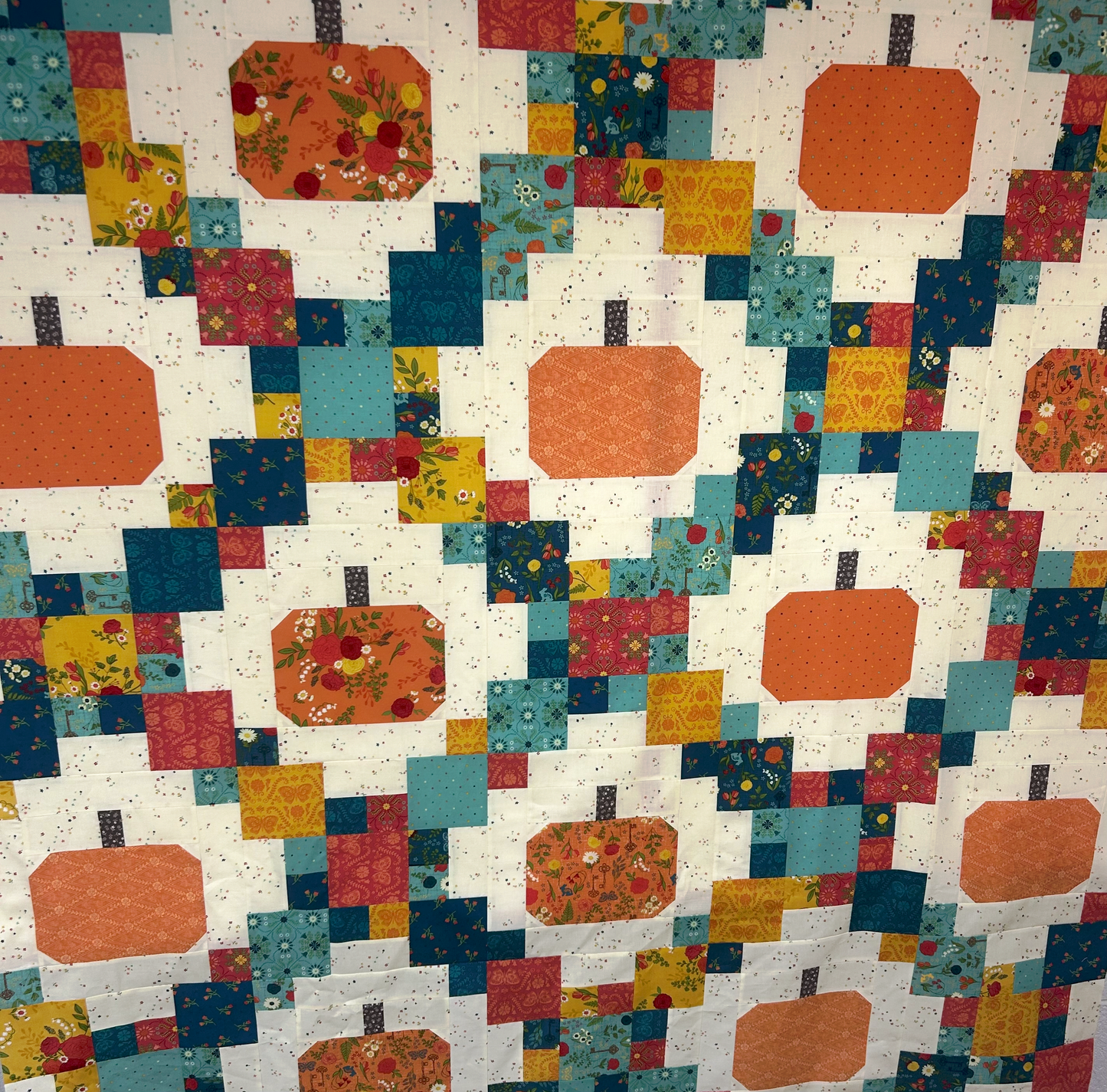 Pumpkin Patch Quilt Kit – Featuring First Blooms by Heather Peterson and Pumpkin Patches by Cluck Cluck Sew