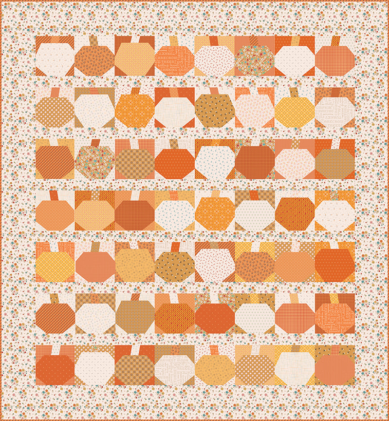 Lori Holt 10" Pumpkin Quilt Paper | Autumn Collection | Bee in My Bonnet for Riley Blake Designs
