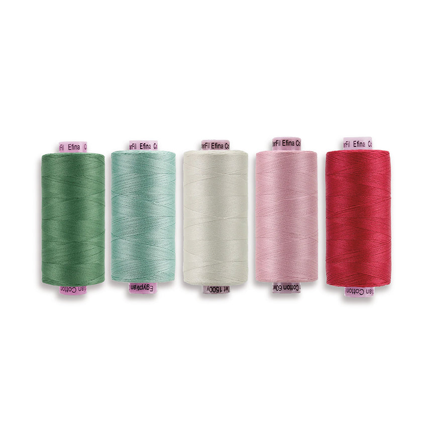 PREORDER – Lori Holt Confetti Cotton™ Thread Pack (Berry & Sage) – 60wt Egyptian Cotton