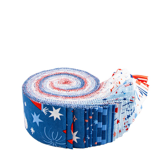 Firecracker Rolie Polie – 40 Piece 2.5" Strip Bundle by My Mind’s Eye