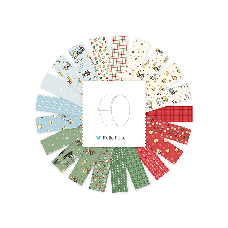 Echo Park Paper Co. Winnie-the-Pooh Christmas 2.5 Inch Rolie Polie, 40 Pcs. – 50% Deposit June 2027 Preorder