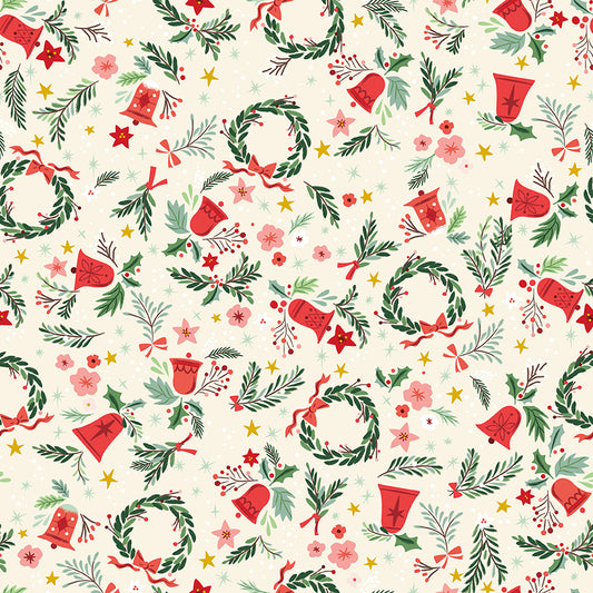 This Little Light Quilt Backing Set – Carol Winter Foliage Ivory | 4½ Yards | 50% Deposit Preorder | May 2027
