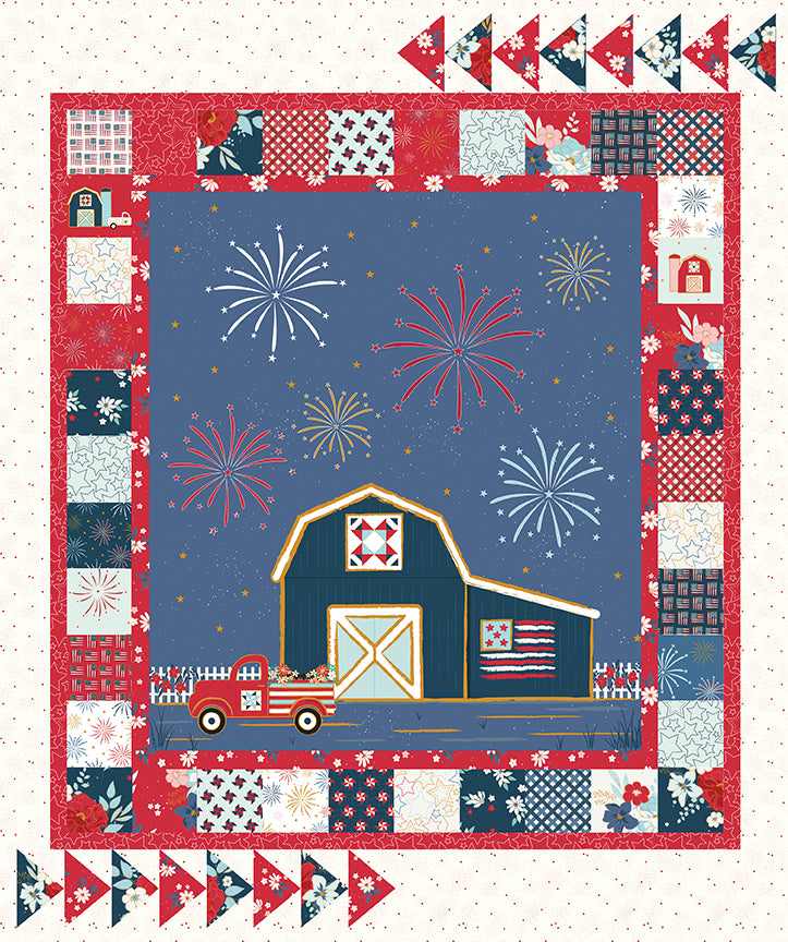 Sweet Freedom Patriotic Panel – 36” x 43” by Beverly McCullough | Quality Quilting Fabric