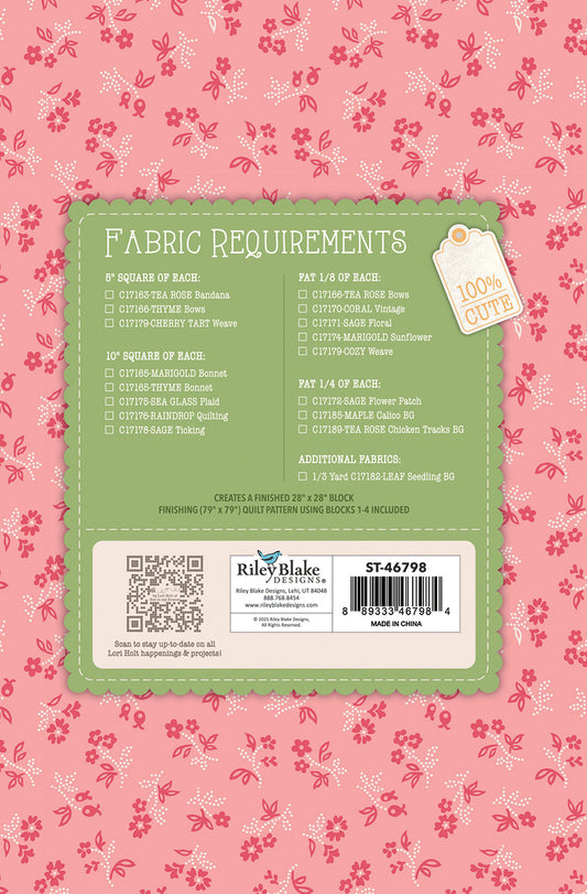 Lori Holt Farmer’s Daughter Quilt Seeds™ Pattern – Summer Barn (28" Block)