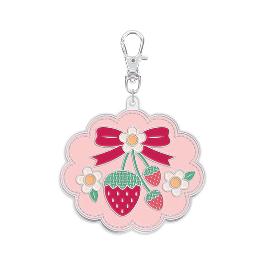 Lori Holt Strawberry Crush Happy Charmβ’ β Berry & Sage Collection (ST-48381)