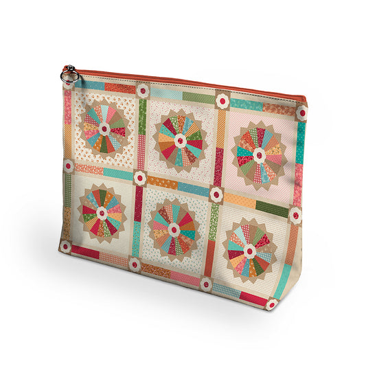 Lori Holt Baked With Love Vinyl Project Bag β Zipper Pouch for Sewing and Crafts