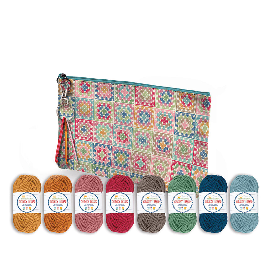 Chunky Thread Sample Pack | Lori Holt | Mini Skeins & Crochet Hook Keychain | 50% Deposit Preorder | October 2026