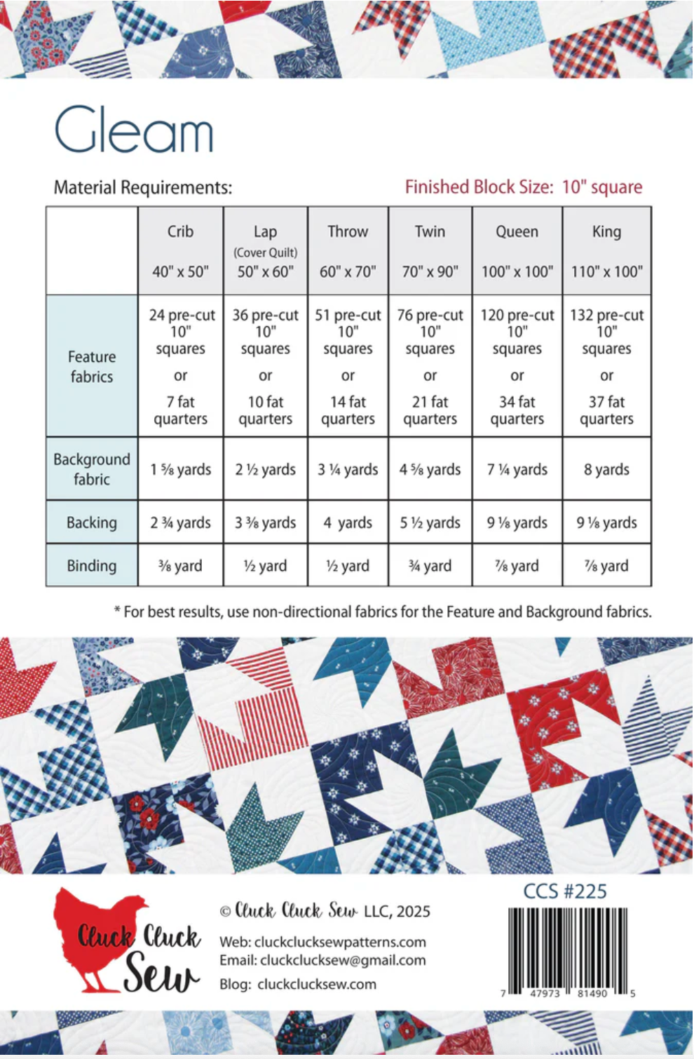 Gleam Quilt Pattern – Cluck Cluck Sew