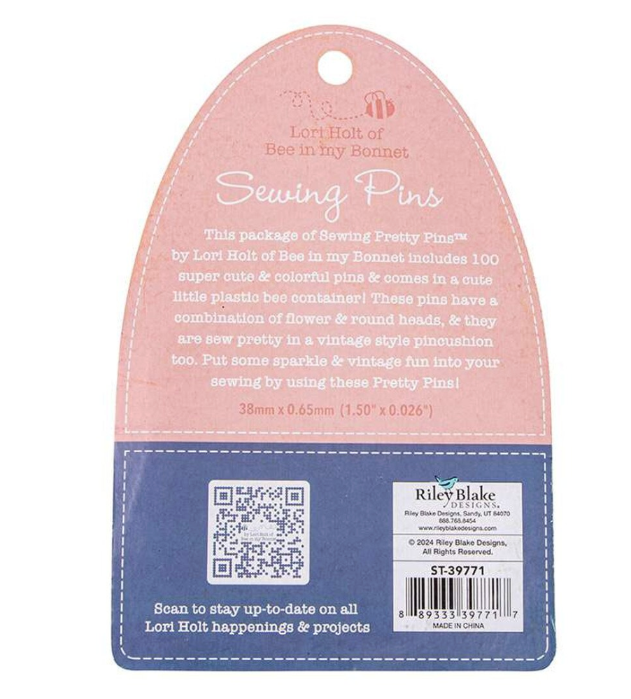 Sewing Pretty Pins™ – Lori Holt – Bee in my Bonnet – Riley Blake Designs – 100 Colorful Pins – ST-39771
