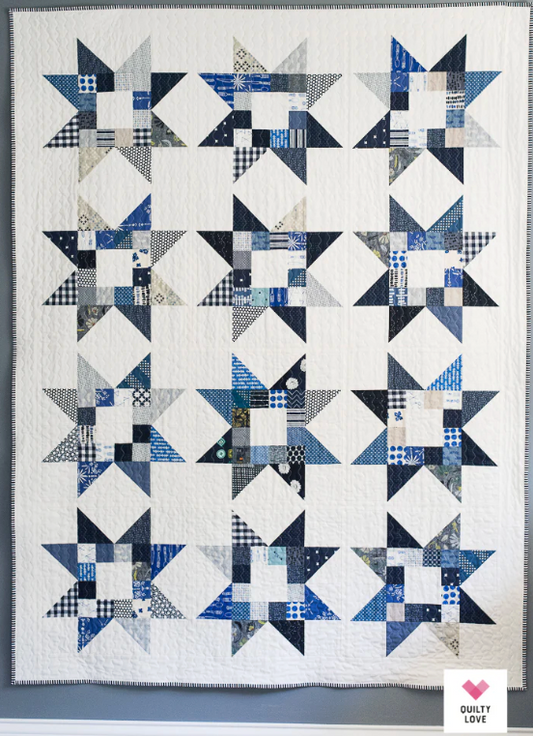 Quilty Stars Quilt Pattern – Quilty Love – Scrappy Star Quilt
